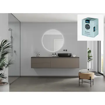 Baderomspanel Fibo 4063 M10 Clean Grey med Monteringsskruer