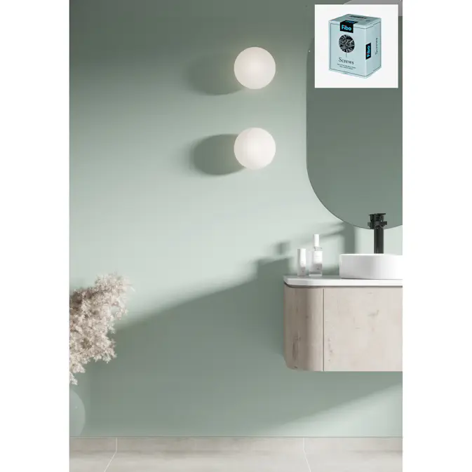 Baderomspanel Fibo 4085 M6030 Light Mint med Monteringsskruer