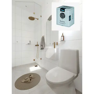 Baderomspanel Fibo 2094-TM6030 White med Monteringsskruer