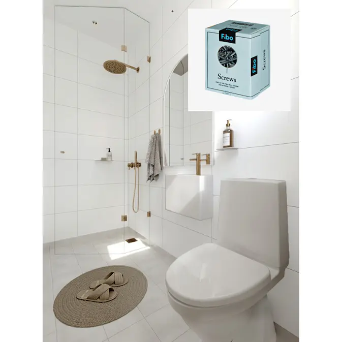 Baderomspanel Fibo 2094-TM6030 White med Monteringsskruer