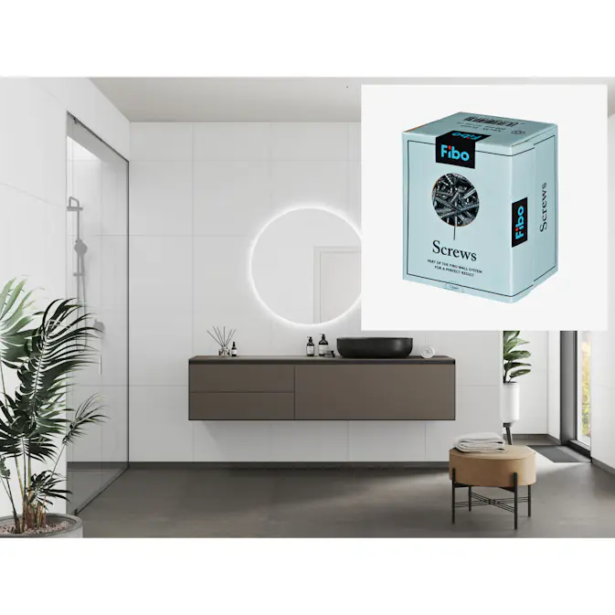 Baderomspanel Fibo 2094-M6060 White med Monteringsskruer