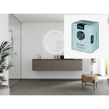 Baderomspanel Fibo 2099-M1515 White Contrast med Monteringsskruer