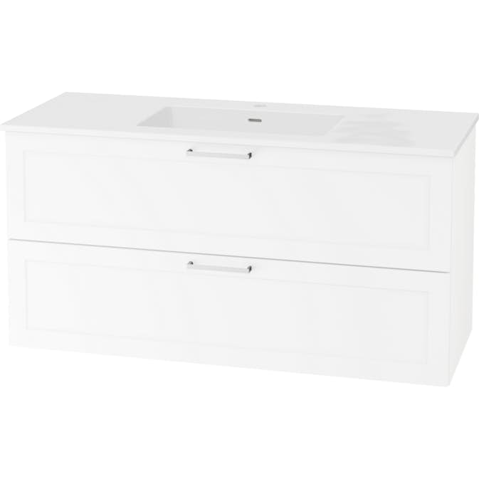 Servantskap FOSSBAD Variant46 B120 med Aqua Porselensservant