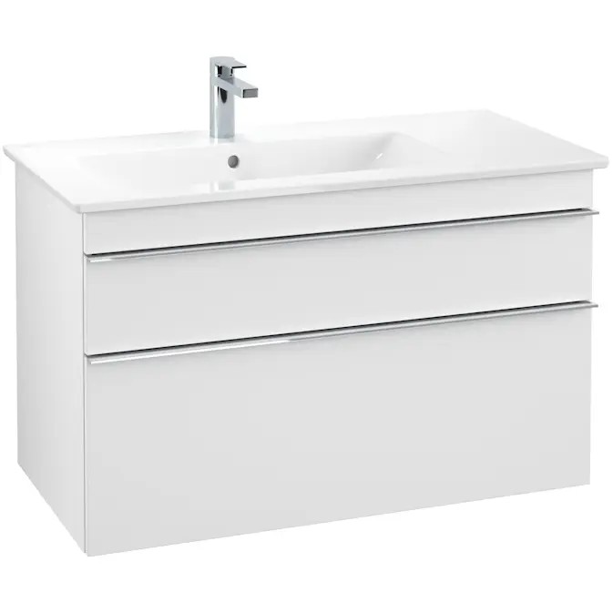 Tvättställsskåp Villeroy & Boch Venticello 95 cm med 2 Lådor för Ocentrerat Skåpstvättställ