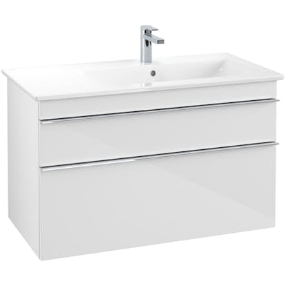 Tvättställsskåp Villeroy & Boch Venticello 95 cm med 2 Lådor för Ocentrerat Skåpstvättställ