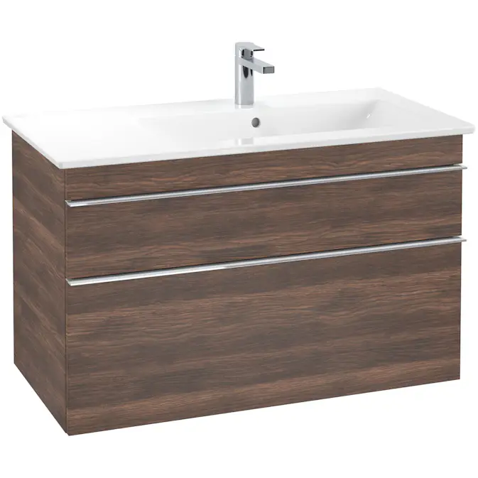 Tvättställsskåp Villeroy & Boch Venticello 95 cm med 2 Lådor för Ocentrerat Skåpstvättställ