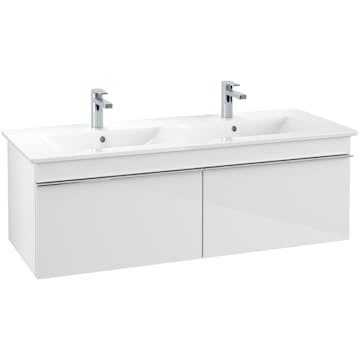 Tvättställsskåp Villeroy & Boch Venticello 125 cm med 2 Lådor för Dubbla Tvättställ