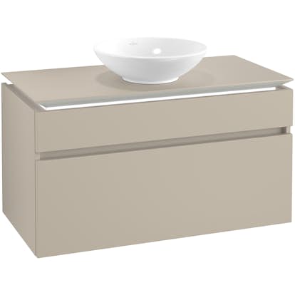 Tvättställsskåp Villeroy & Boch Legato 1000 med 2 Lådor för Ytmonterat Tvättställ