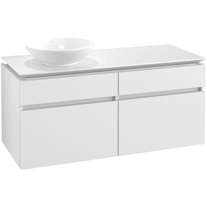 Tvättställsskåp Villeroy & Boch Legato 1200 med 4 Lådor för Ocentrerat Ytmonterat Tvättställ