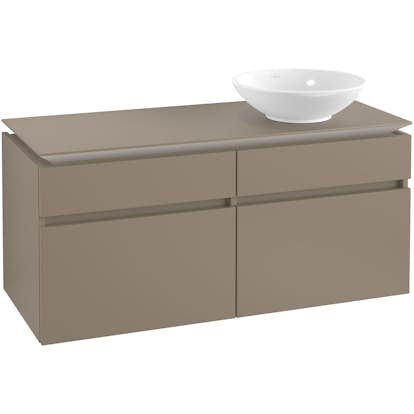 Tvättställsskåp Villeroy & Boch Legato 1200 med 4 Lådor för Ocentrerat Ytmonterat Tvättställ