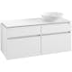 Tvättställsskåp Villeroy & Boch Legato 1200 med 4 Lådor för Ocentrerat Ytmonterat Tvättställ