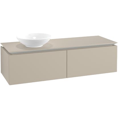 Tvättställsskåp Villeroy & Boch Legato Kompakt 1400 med 2 Lådor för Ocentrerat Ytmonterat Tvättställ