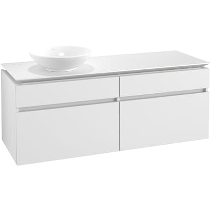 Tvättställsskåp Villeroy & Boch Legato 1400 med 4 Lådor för Ocentrerat Ytmonterat Tvättställ