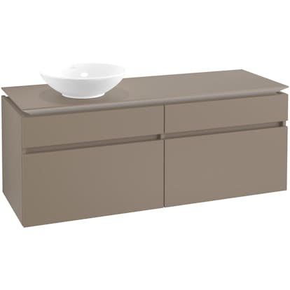 Tvättställsskåp Villeroy & Boch Legato 1400 med 4 Lådor för Ocentrerat Ytmonterat Tvättställ