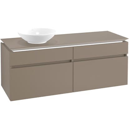 Tvättställsskåp Villeroy & Boch Legato 1400 med 4 Lådor för Ocentrerat Ytmonterat Tvättställ