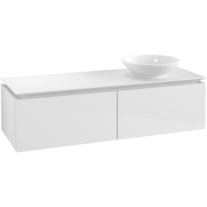 Tvättställsskåp Villeroy & Boch Legato Kompakt 1400 med 2 Lådor för Ocentrerat Ytmonterat Tvättställ