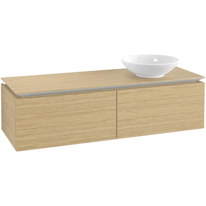 Tvättställsskåp Villeroy & Boch Legato Kompakt 1400 med 2 Lådor för Ocentrerat Ytmonterat Tvättställ