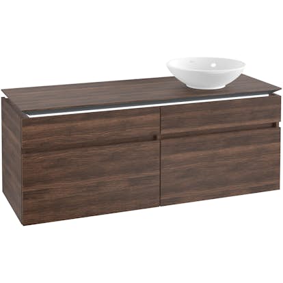 Tvättställsskåp Villeroy & Boch Legato 1400 med 4 Lådor för Ocentrerat Ytmonterat Tvättställ