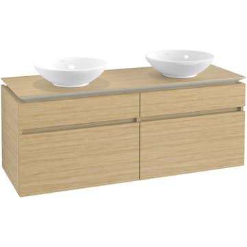 Tvättställsskåp Villeroy & Boch Legato 1400 med 4 Lådor för Två Ytmonterade Tvättställ