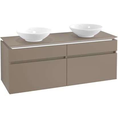 Tvättställsskåp Villeroy & Boch Legato 1400 med 4 Lådor för Två Ytmonterade Tvättställ