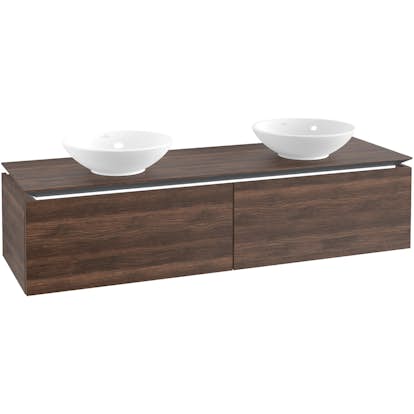 Tvättställsskåp Villeroy & Boch Legato Kompakt 1600 med 2 Lådor för Två Ytmonterade Tvättställ från Övriga V&B Serier