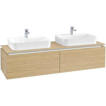 Tvättställsskåp Villeroy & Boch Legato Kompakt 1600 med 2 Lådor för Två Ytmonterade Tvättställ från Finion & Memento