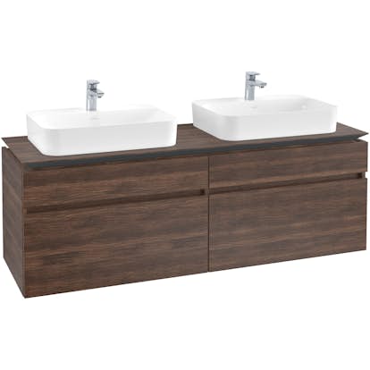 Tvättställsskåp Villeroy & Boch Legato 1600 med 4 Lådor för Två Ytmonterade Tvättställ från Finion & Memento