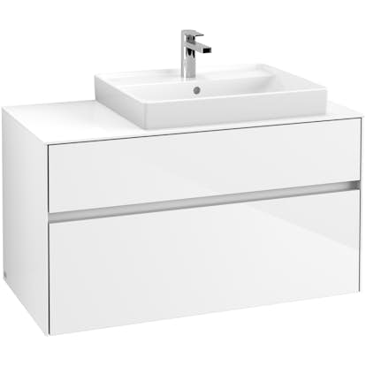 Tvättställsskåp Villeroy & Boch Collaro 100 cm med 2 Lådor för Ovanpåliggande Tvättställ