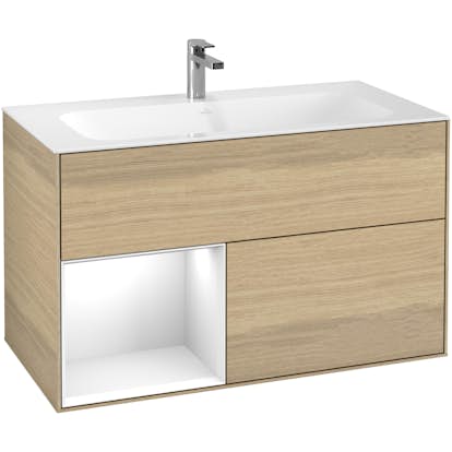 Tvättställsskåp Villeroy & Boch Finion med 2 Lådor och Hylla för Inbyggt Tvättställ