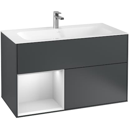 Tvättställsskåp Villeroy & Boch Finion med 2 Lådor och Hylla för Inbyggt Tvättställ