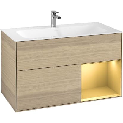 Tvättställsskåp Villeroy & Boch Finion med 2 Lådor och Hylla för Inbyggt Tvättställ