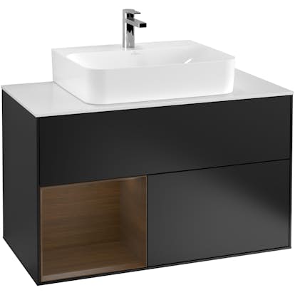 Tvättställsskåp Villeroy & Boch Finion med 2 Lådor Hylla och Bänkskiva för Centrerat Tvättställ