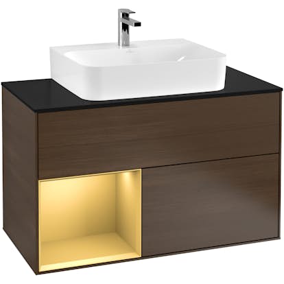 Tvättställsskåp Villeroy & Boch Finion med 2 Lådor Hylla och Bänkskiva för Centrerat Tvättställ