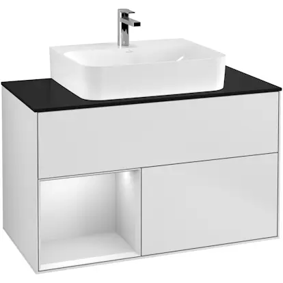 Tvättställsskåp Villeroy & Boch Finion med 2 Lådor Hylla och Bänkskiva för Centrerat Tvättställ