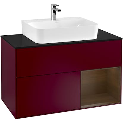 Tvättställsskåp Villeroy & Boch Finion med 2 Lådor Hylla och Bänkskiva för Centrerat Tvättställ