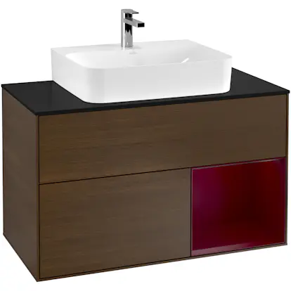 Tvättställsskåp Villeroy & Boch Finion med 2 Lådor Hylla och Bänkskiva för Centrerat Tvättställ