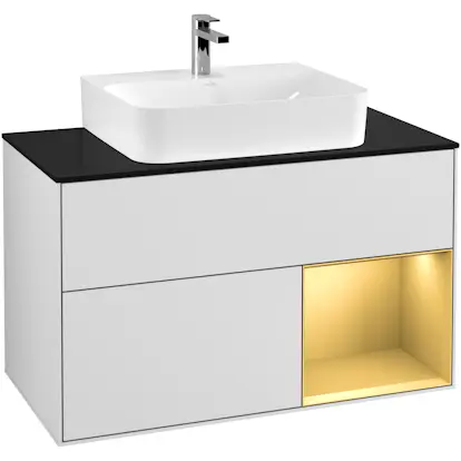 Tvättställsskåp Villeroy & Boch Finion med 2 Lådor Hylla och Bänkskiva för Centrerat Tvättställ