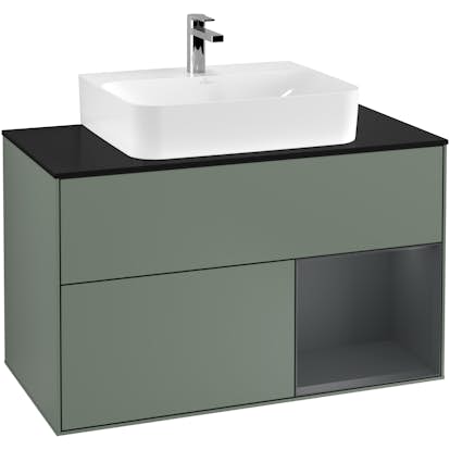 Tvättställsskåp Villeroy & Boch Finion med 2 Lådor Hylla och Bänkskiva för Centrerat Tvättställ