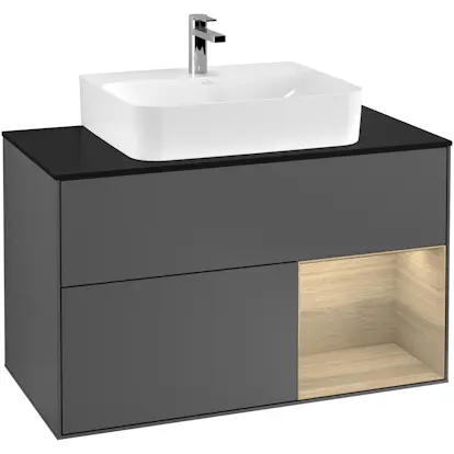 Tvättställsskåp Villeroy & Boch Finion med 2 Lådor Hylla och Bänkskiva för Centrerat Tvättställ