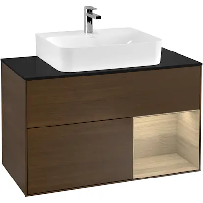 Tvättställsskåp Villeroy & Boch Finion med 2 Lådor Hylla och Bänkskiva för Centrerat Tvättställ