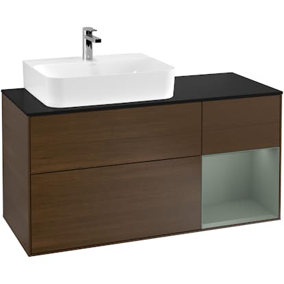 Tvättställsskåp Villeroy & Boch Finion med 3 Lådor Hylla och Bänkskiva för Ocentrerat Tvättställ