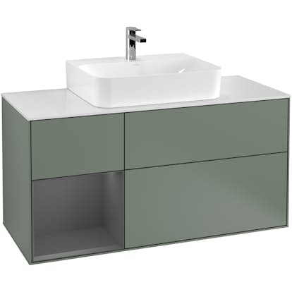 Tvättställsskåp Villeroy & Boch Finion med 3 Lådor Hylla och Bänkskiva för Centrerat Tvättställ
