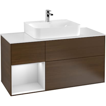 Tvättställsskåp Villeroy & Boch Finion med 3 Lådor Hylla och Bänkskiva för Centrerat Tvättställ