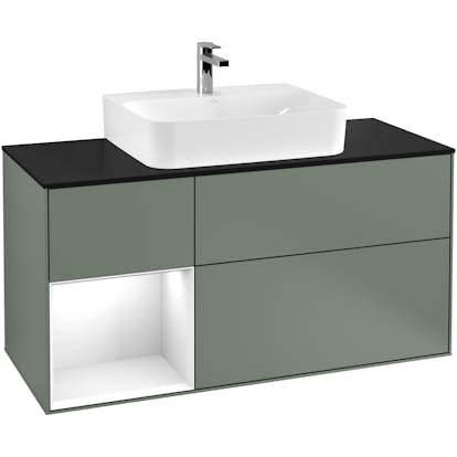 Tvättställsskåp Villeroy & Boch Finion med 3 Lådor Hylla och Bänkskiva för Centrerat Tvättställ