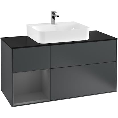 Tvättställsskåp Villeroy & Boch Finion med 3 Lådor Hylla och Bänkskiva för Centrerat Tvättställ