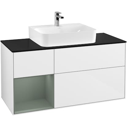 Tvättställsskåp Villeroy & Boch Finion med 3 Lådor Hylla och Bänkskiva för Centrerat Tvättställ