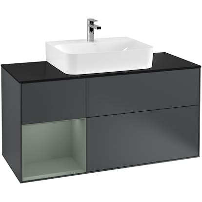 Tvättställsskåp Villeroy & Boch Finion med 3 Lådor Hylla och Bänkskiva för Centrerat Tvättställ