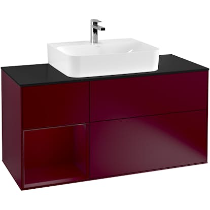 Tvättställsskåp Villeroy & Boch Finion med 3 Lådor Hylla och Bänkskiva för Centrerat Tvättställ