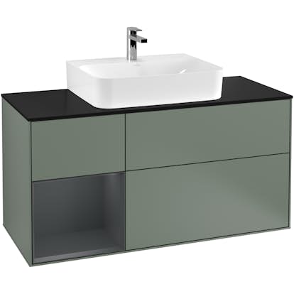 Tvättställsskåp Villeroy & Boch Finion med 3 Lådor Hylla och Bänkskiva för Centrerat Tvättställ