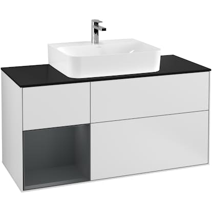 Tvättställsskåp Villeroy & Boch Finion med 3 Lådor Hylla och Bänkskiva för Centrerat Tvättställ